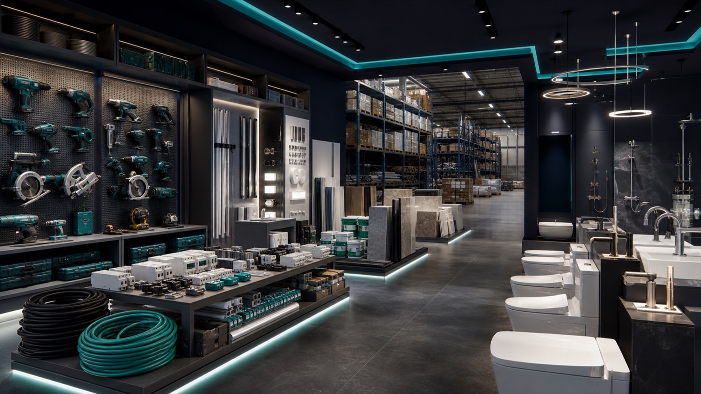 Electrical Tools, Lighting, Construction Materials & Sanitary Products